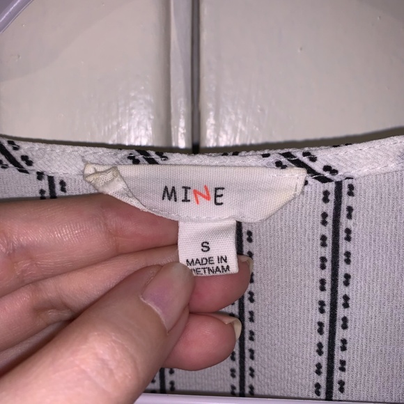 Women’s White & Black Striped Blouse Top - Size Small - Picture 4 of 4